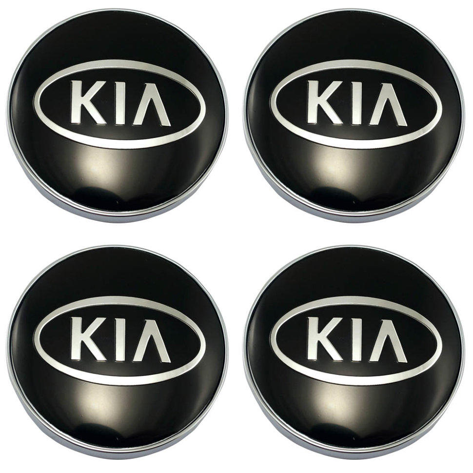Купить колпачок ступицы KIA 60/56/9 black/chrome в Москве, продажа в  интернет-магазине
